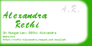 alexandra rethi business card
